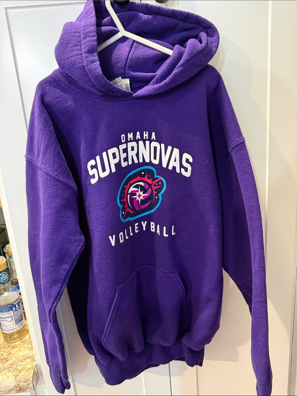 Gildan Purple Omaha Supernovas Volleyball Hoodie